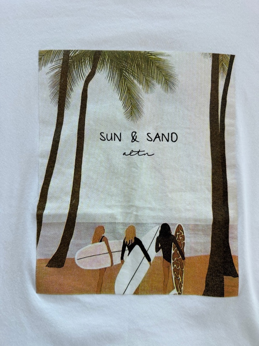 Sun & Sand Graphic Tee by altn - White